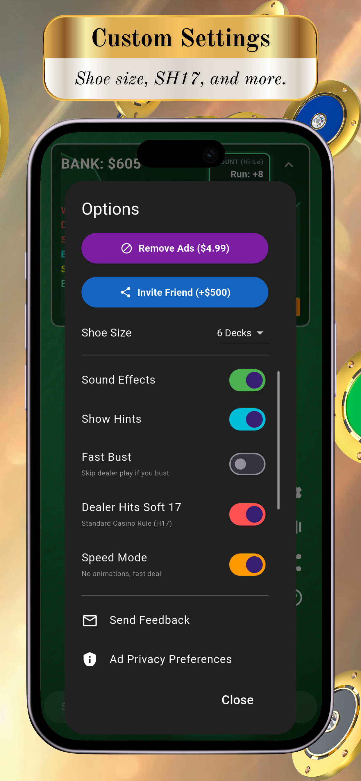 Blackjack: Real Odds screenshot 3