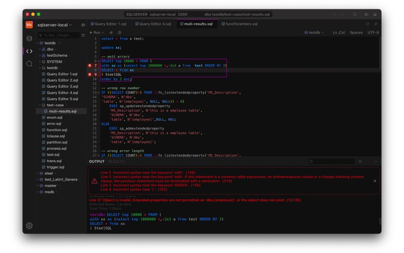 SteelSQL screenshot