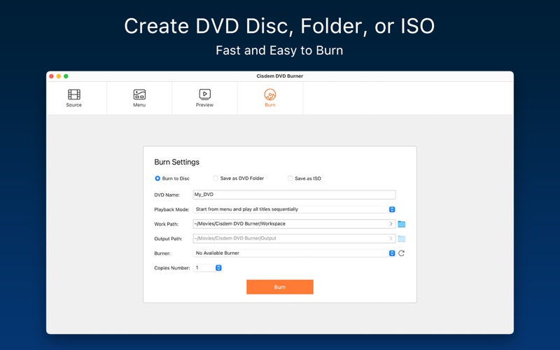Cisdem DVD Burner & Creator Screenshot 5 of 5