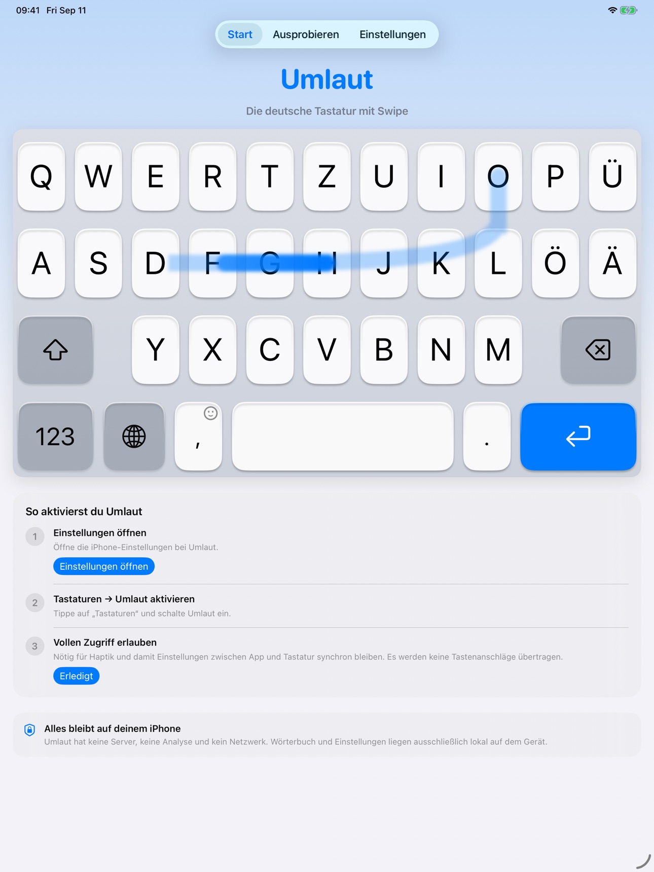 Screenshot 6 of Umlaut Swipe Tastatur