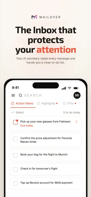 MailOver: AI Email Client screenshot 1