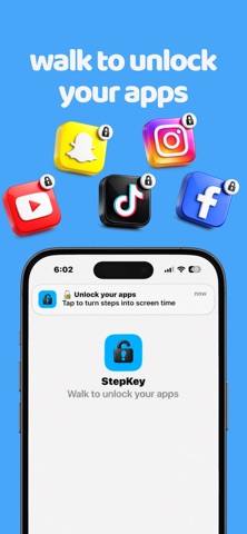 StepKey: Walk to Unlock Apps Screenshot 1 of 7