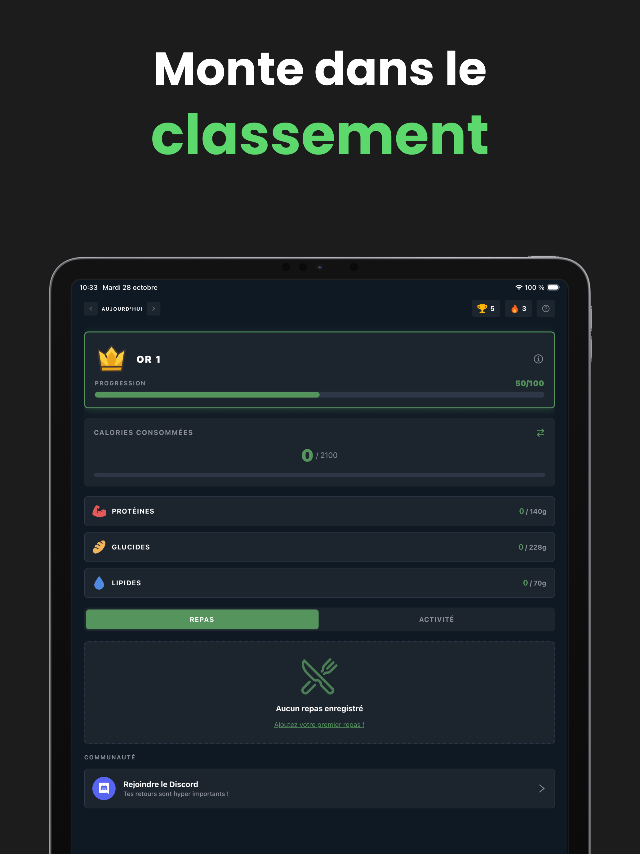 WinStreak - Suivi des calories