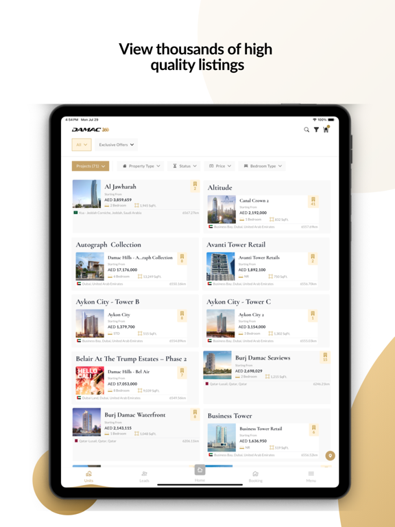 DAMAC 360 iPad screenshot 2 - Business app