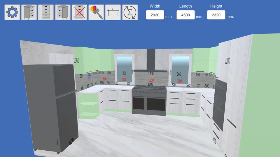 Screenshot von Kücheneditor 3D auf dem iPhone 8