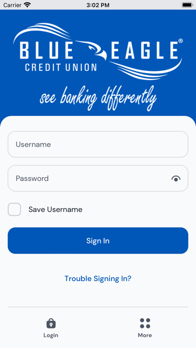 Blue Eagle Credit Union Screenshot