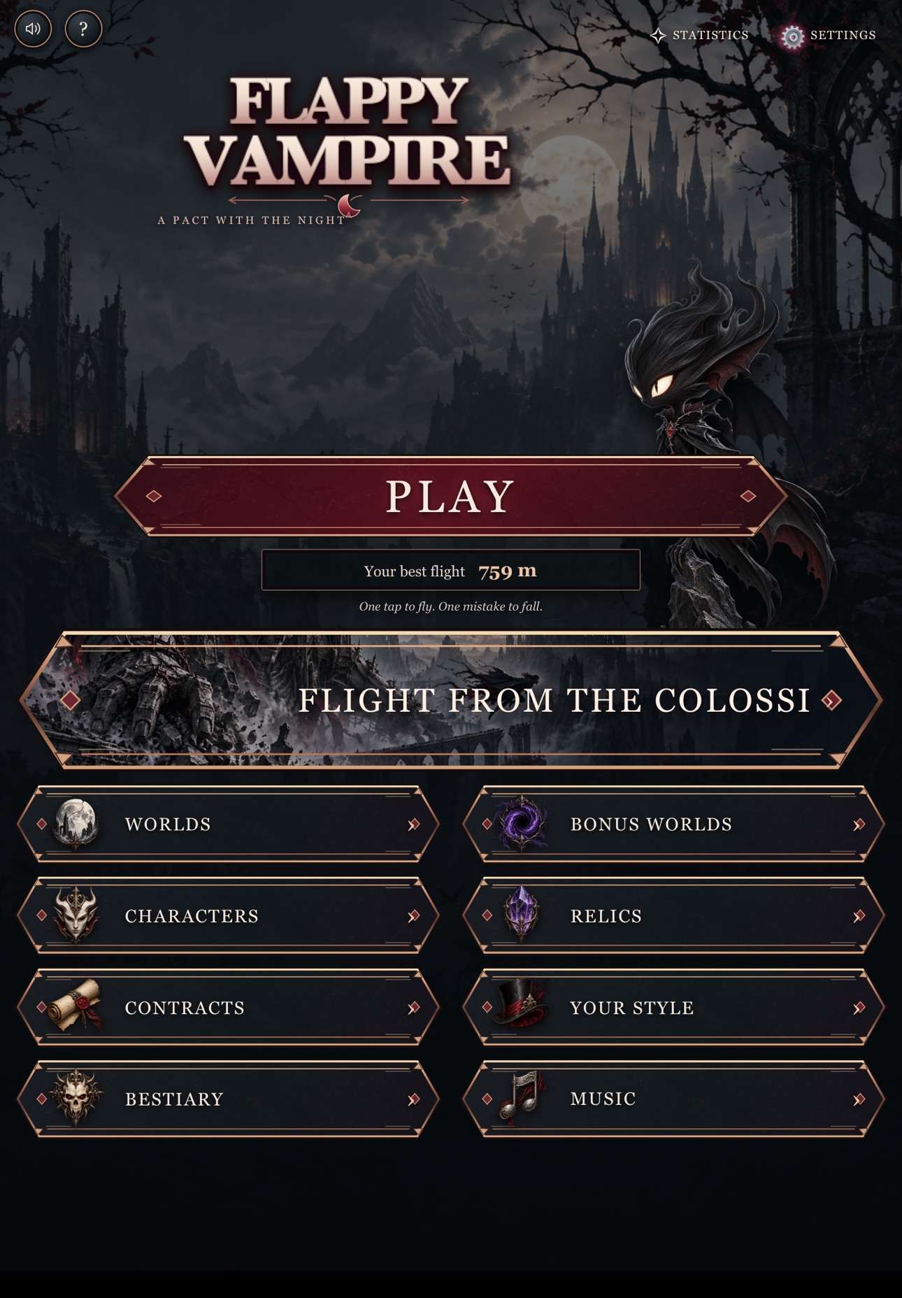 Screenshot 12 of Flappy Vampire: Night Flight