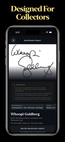 Autograph Identifier screenshot