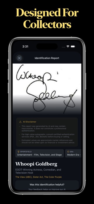 Autograph Identifier Screenshot 2 of 3