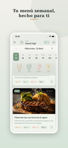 Nutricheft screenshot