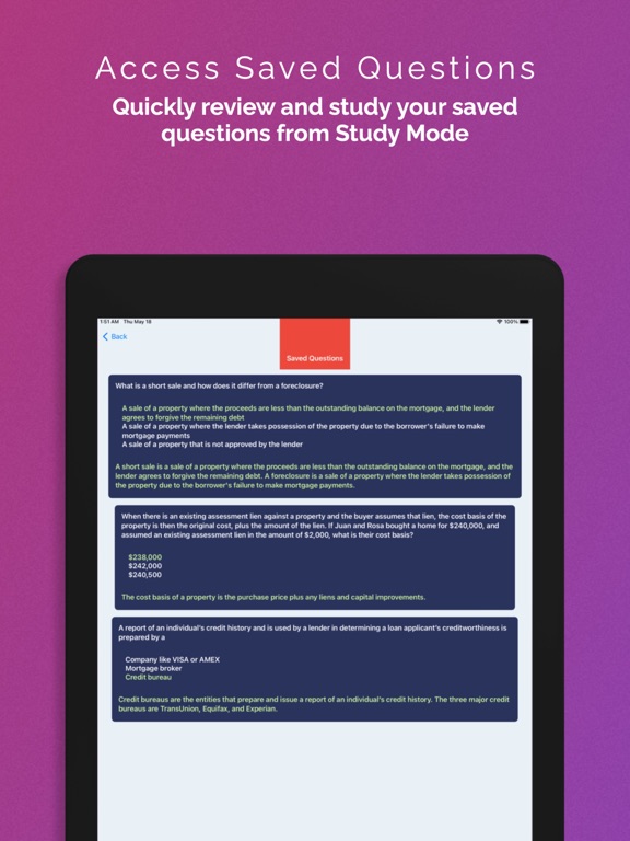 Colorado Real Estate Exam iPad screenshot