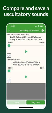 Auscultation Sound Recording iPhone screenshot