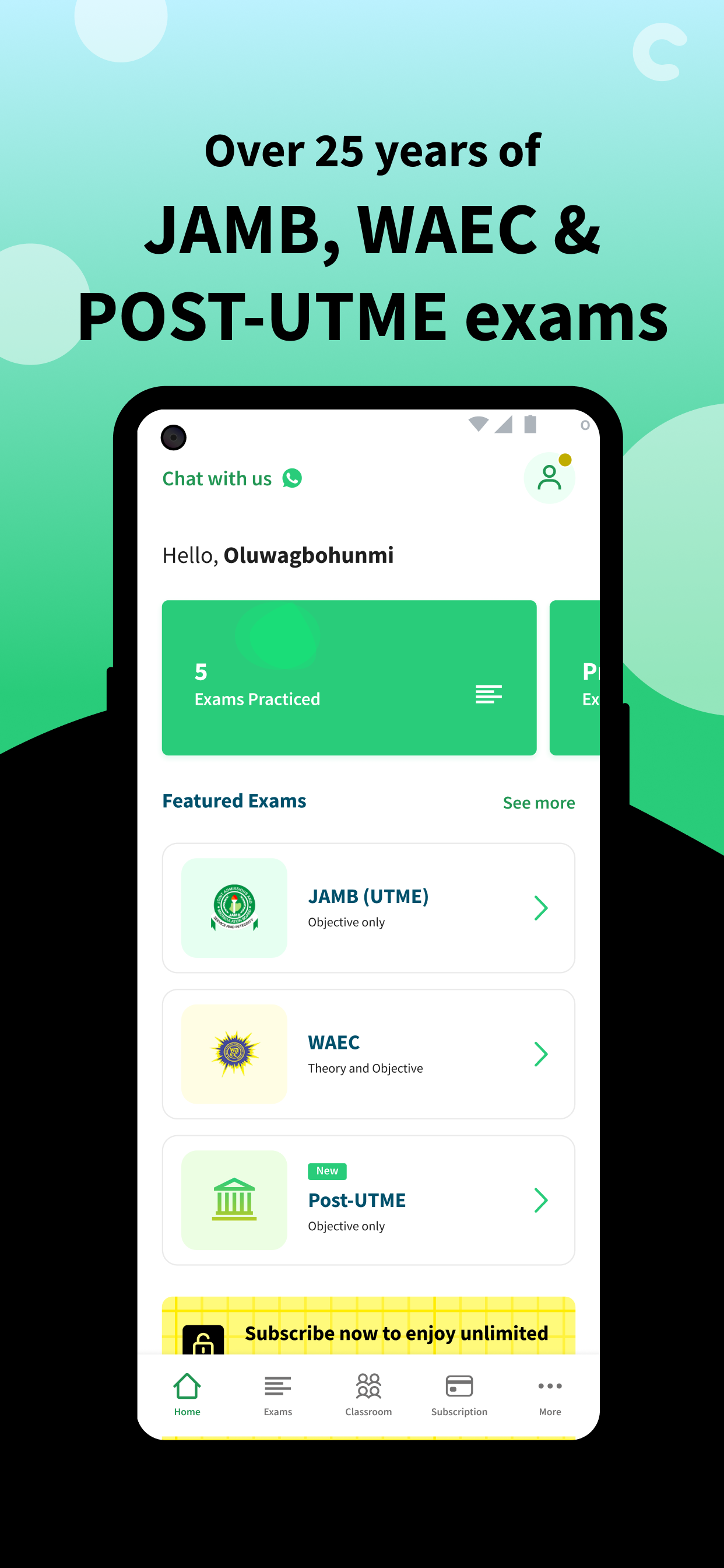Class54 Learning App-JAMB 2026