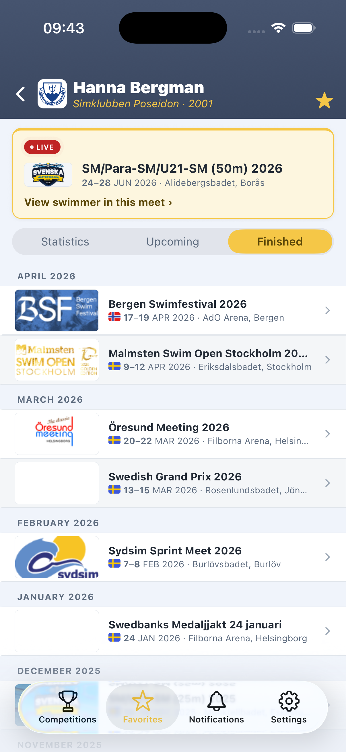 Swimify Livetiming screenshot 3