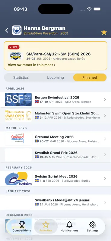 Swimify Livetiming screenshot 3 of 6