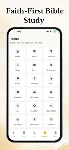 Bible Chat & Study With AI iPhone screenshot