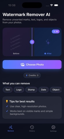 Watermark Remover AI Eraser iPhone screenshot