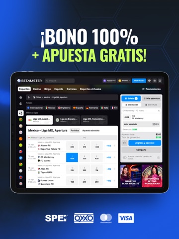 Betmaster: Apuestas Deportivas iPad screenshot 2