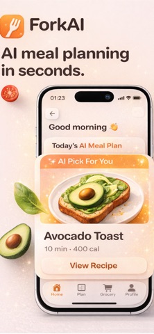 ForkAI - Ai Meal Planner iPhone screenshot