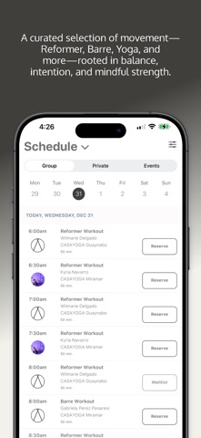 CASAYOGA PR screenshot