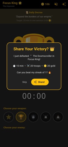 Focus King: Stay sharp King iPhone screenshot