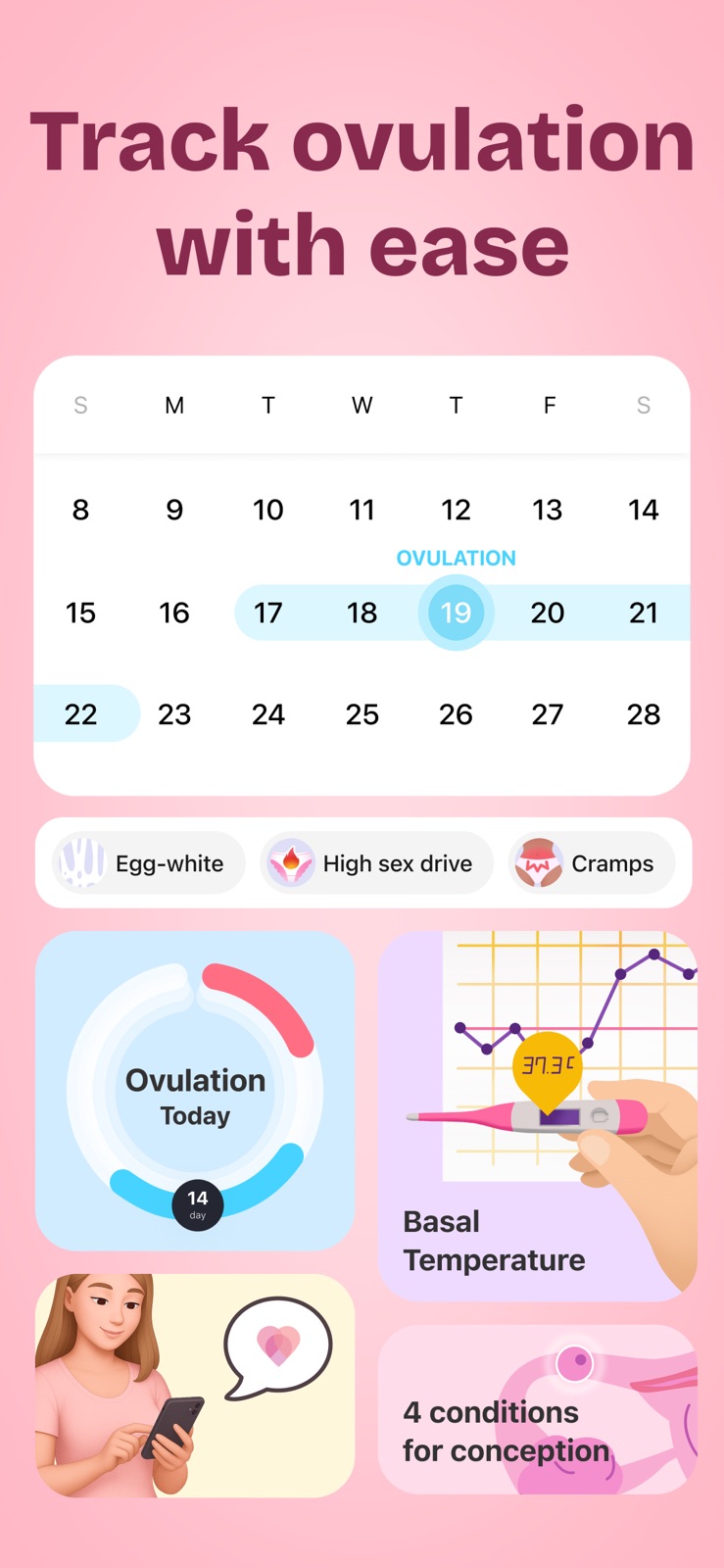 Clover －Period Tracker, Cycle iphone screenshot 3