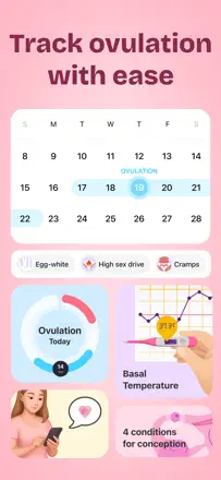 Clover －Period Tracker, Cycle : capture d’écran 3 sur 6