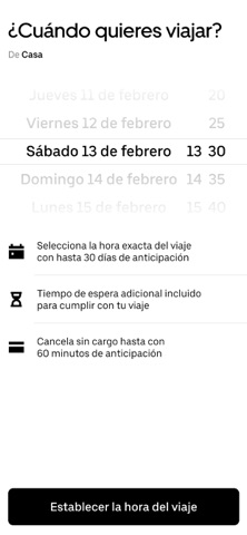 Uber: Autos, motos, taxi y más App Store preview screenshot 4