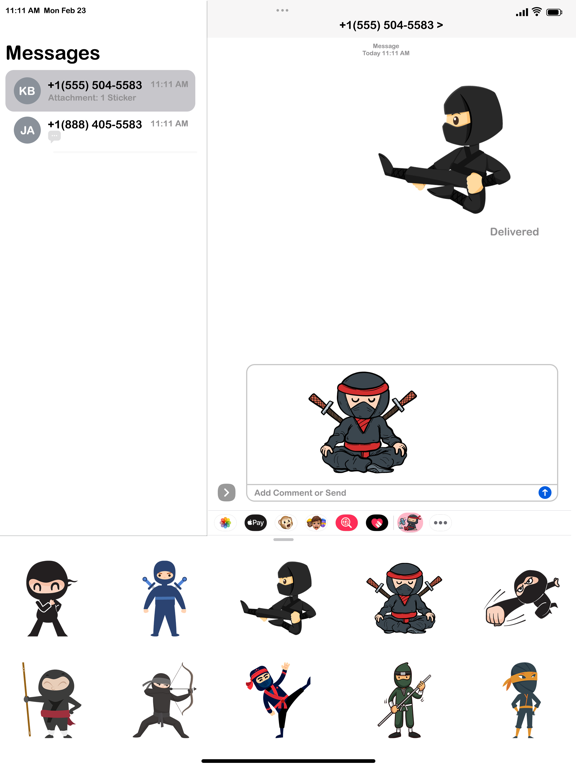 Screenshot #6 pour Ninja Dashing Stickers Pack