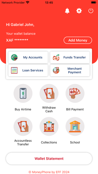 EEF MoneyPhone Screenshot