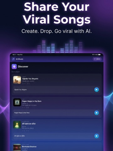 AI Music Create iPad screenshot
