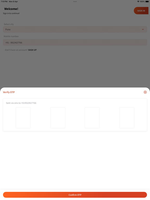 Provilac Partners iPad screenshot