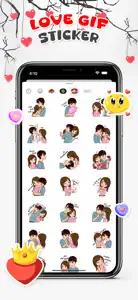 Animated Love & Kiss Stickers screenshot #4 for iPhone