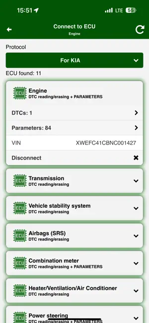 MotorData OBD ELM car scanner screenshot 2