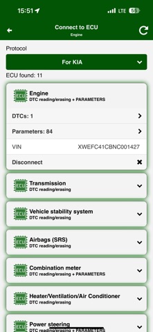 MotorData OBD ELM car scanner iPhone screenshot