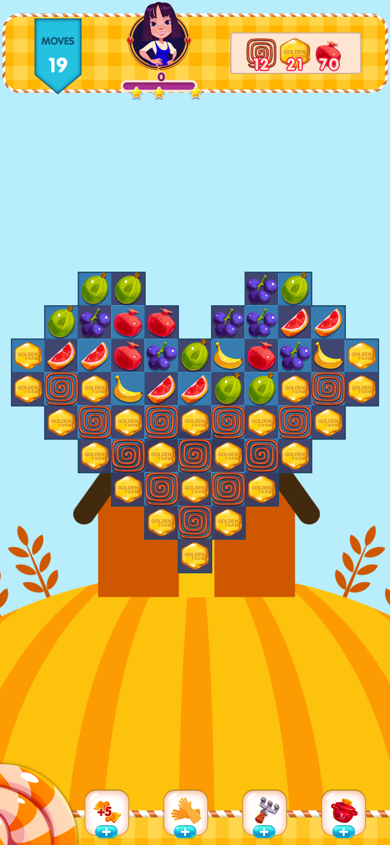 Golden Farm: Match 3 Puzzle