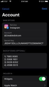 Authenticator App screenshot