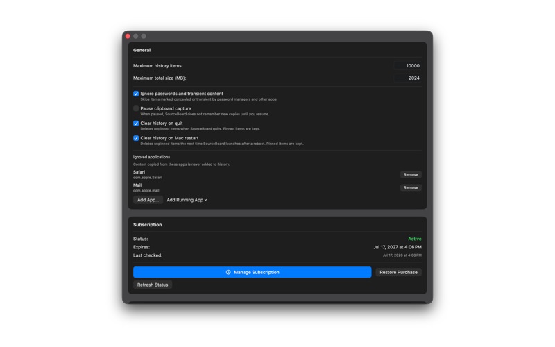 SourceBoard Clipboard Manager screenshot