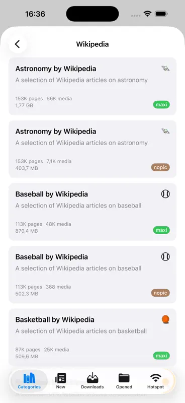 Kiwix screenshot 4 of 8