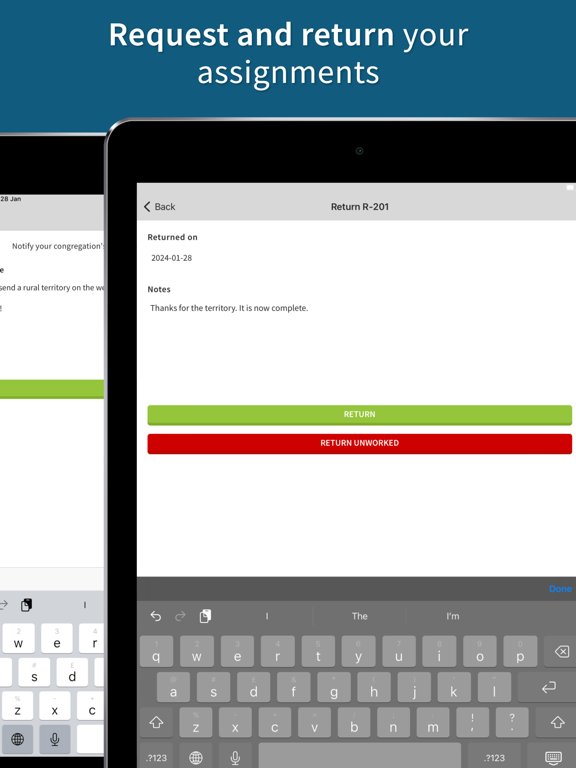Territory Helper iPad screenshot 5 - Productivity app
