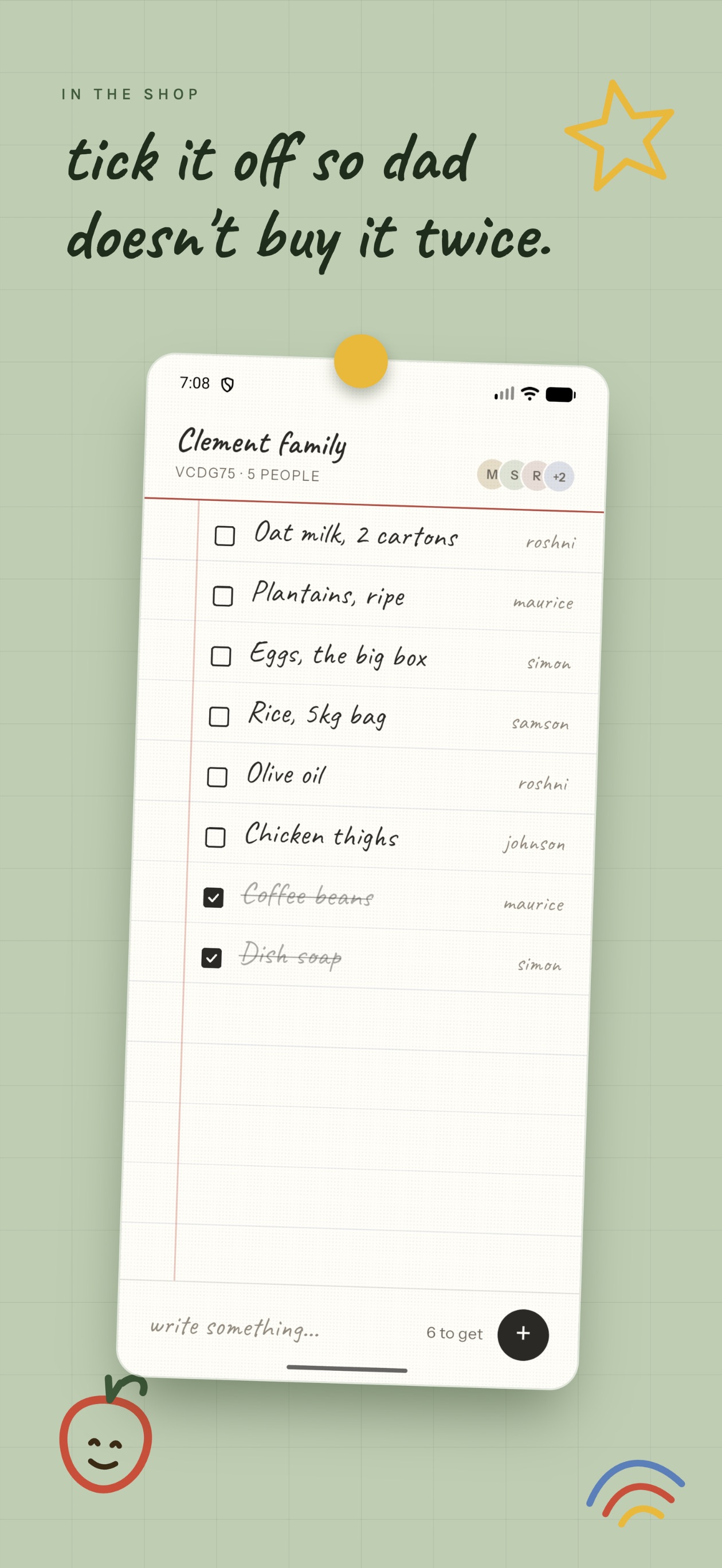 Screenshot 1 of Fridge List – Shared Groceries