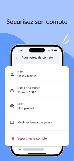 Capture d'écran de Google Family Link sur iPhone 4