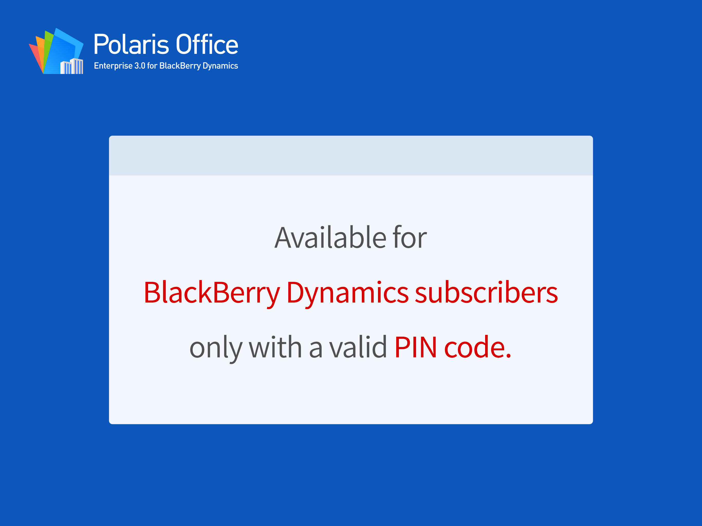 POLARIS Office for BlackBerry