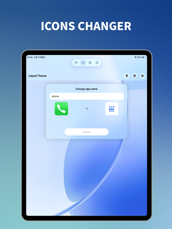 Liquid Theme - 26 Wallpapers iPad screenshot 5 - Graphics & Design app