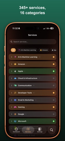 vultyr: Service Status Monitor iPhone screenshot