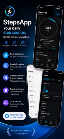 StepsApp: Step Counter iPhone screenshot