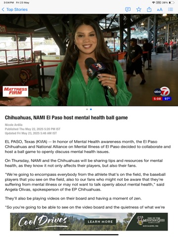 KVIA ABC7 El Paso News iPad screenshot