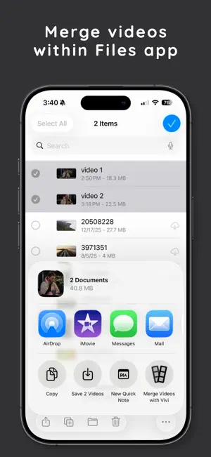 Vivi - Merge Videos screenshot 2