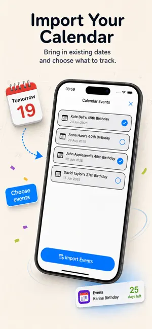 Birthday Countdown - Evena screenshot 4