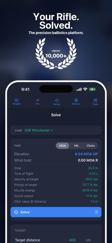 Strelok Pro-Ballistic Platform iPhone screenshot 1